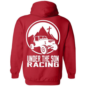 Under The Son Racing 2-sided print G185 Gildan Pullover Hoodie 8 oz.
