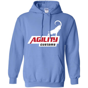 Agility Customs white logo G185 Gildan Pullover Hoodie 8 oz.