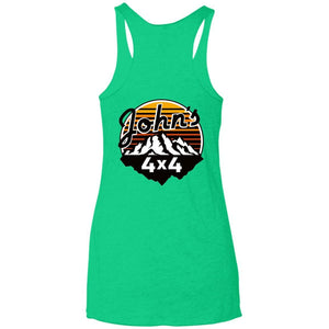 John's 4x4 2-sided print NL6733 Next Level Ladies' Triblend Racerback Tank