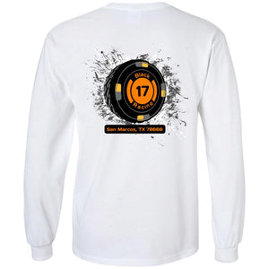 Black 17 2-sided print G240B Gildan Youth LS T-Shirt