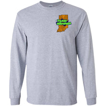 B&BM Team Indiana front 2-sided print G240B Gildan Youth LS T-Shirt