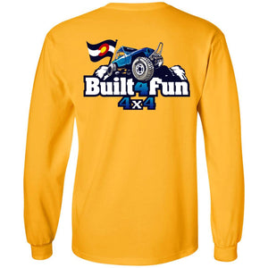 Built4Fun blue 2-sided print G240 Gildan LS Ultra Cotton T-Shirt