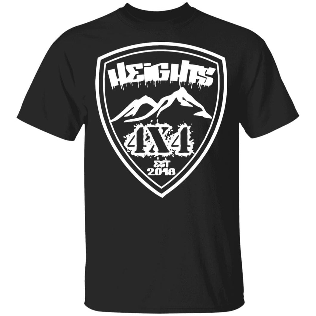 Heights 4x4 crest white logo G500B Gildan Youth 5.3 oz 100% Cotton T-Shirt