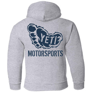 Yeti Motorsports blue logo 2-sided print G185B Gildan Youth Pullover Hoodie