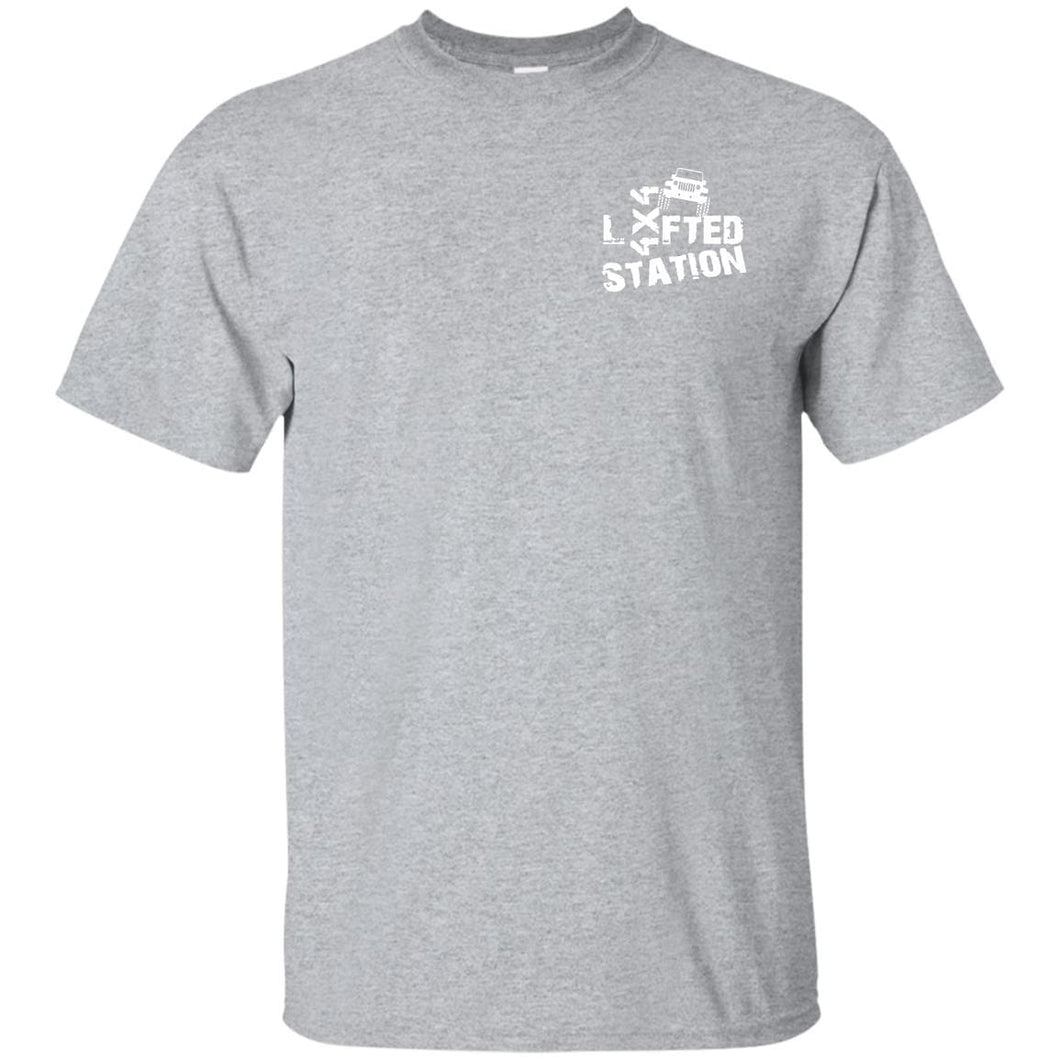 Lifted Station white logo G200 Gildan Ultra Cotton T-Shirt