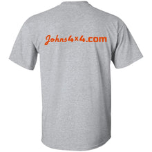 John's 4x4 tread print logo 2-sided print G500 5.3 oz. T-Shirt