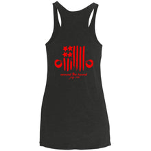 ASJC 2-sided print with Freedom flag on back NL6733 Next Level Ladies' Triblend Racerback Tank