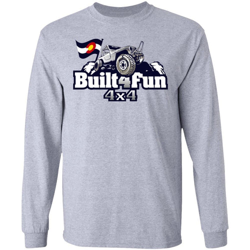 Built4Fun grey G240 Gildan LS Ultra Cotton T-Shirt