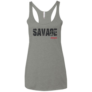 Savage Jeeps NL6733 Next Level Ladies' Triblend Racerback Tank