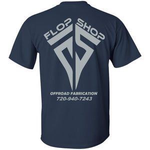 Flop Shop gray logo 2-sided print G200 Gildan Ultra Cotton T-Shirt