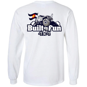 Built4Fun grey 2-sided print G240 Gildan LS Ultra Cotton T-Shirt
