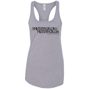 JeepDaddy Smiles Per Gallon > Miles Per Gallon Ladies' Ideal Racerback Tank