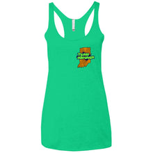 BB&M Team Indiana front 2-sided print NL6733 Next Level Ladies' Triblend Racerback Tank
